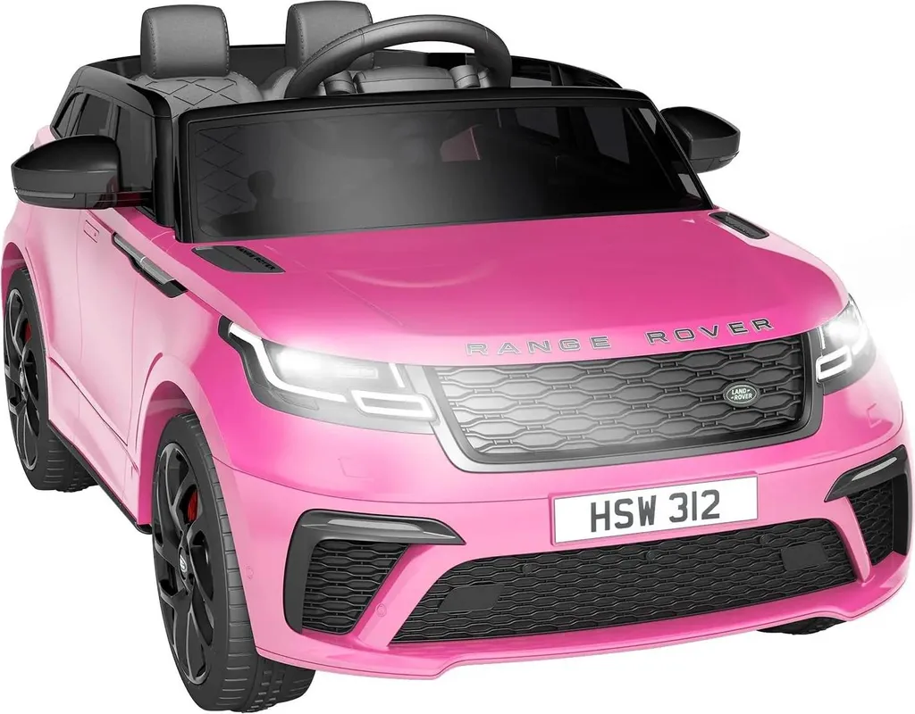 Voiture électrique pour enfants 12V rose avec télécommande parentale