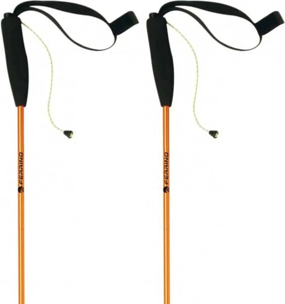 Ferrino Eiger Bâtons de Marche Jaunes 115 cm en Aluminium Haute Résistance