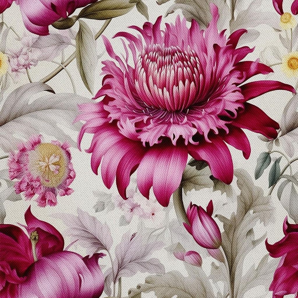 OUTDOOR DEKOSTOFFE OXFORD - Motiv Blumen I DX5322