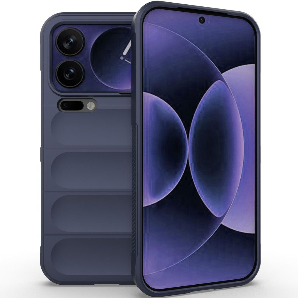 Handyhülle für Xiaomi 17 Pro Max Weich TPU Silikon Stossfest Anti-rutsch Hülle Dunkelblau