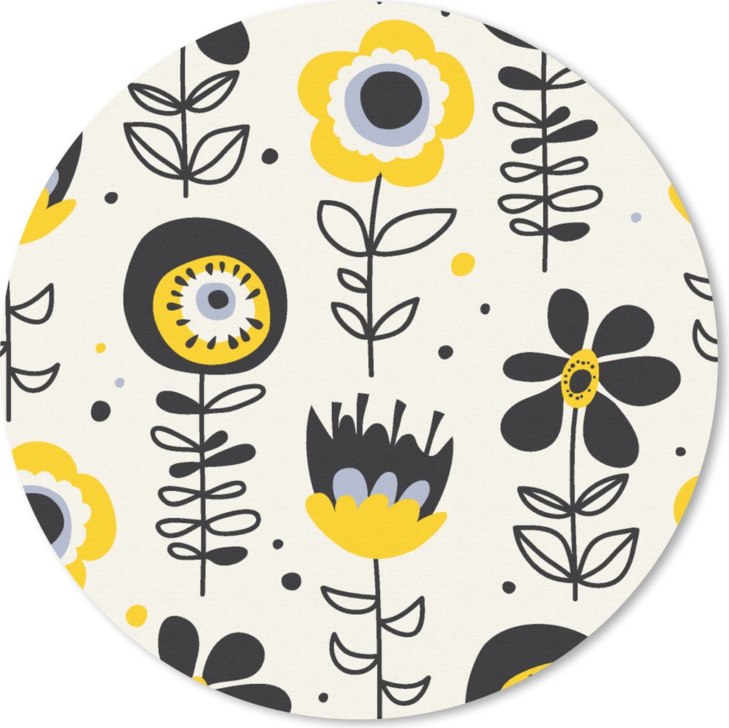 MuchoWow Mauspad Mousepad Mädchen - Blumen - Muster - Mädchen - Kinder - Kinder 50x50 cm - Mousepads - Maus Mat - Pad - Mausunterlage - Vinyl