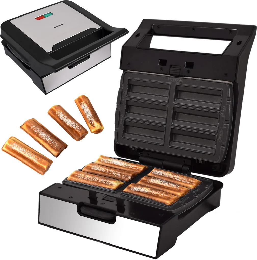 Syntrox Multimaker Churros Maker MM-1400W Gusto con set di piastre intercambiabili