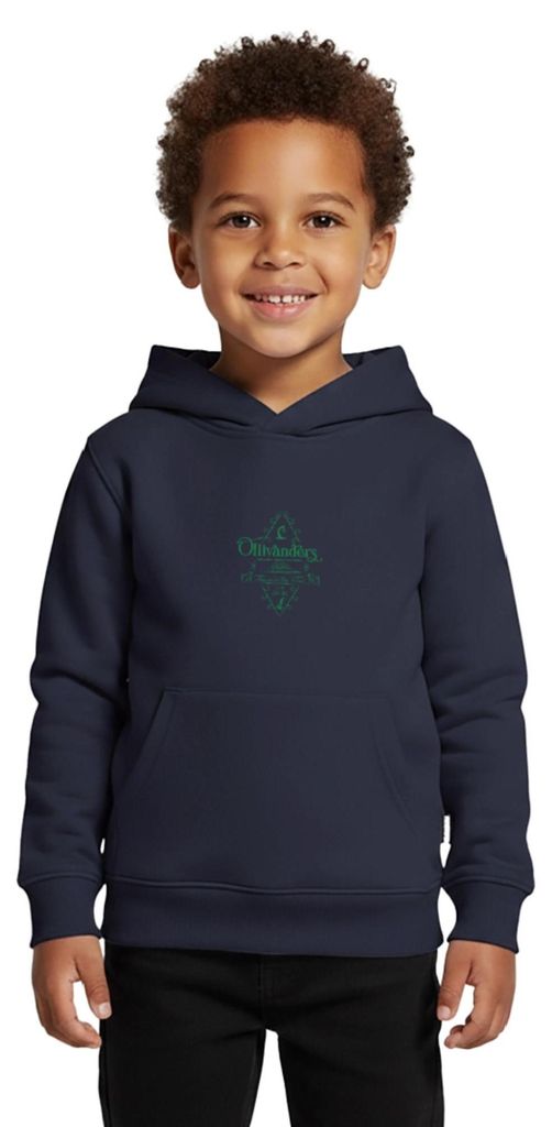 Spreadshirt Harry Potter Ollivanders Geschäft Grünes Logo Kinder Premium Hoodie, 110/116 (4 Jahre), Navy