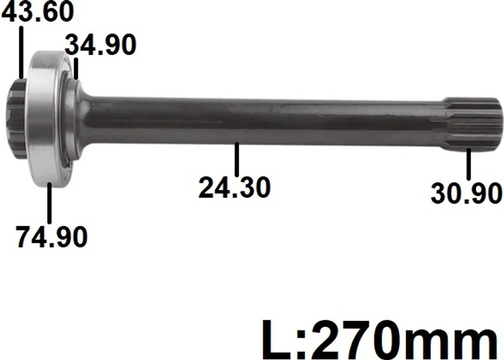 Réparer votre ralentisseur ZF 16 S 221 avec cet arbre de 270 mm précis