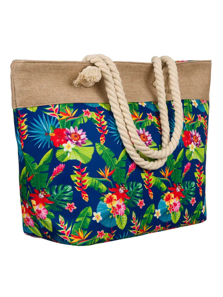 Grand Sac de Plage et Shopper Femme Format XXL avec Fermeture Éclair