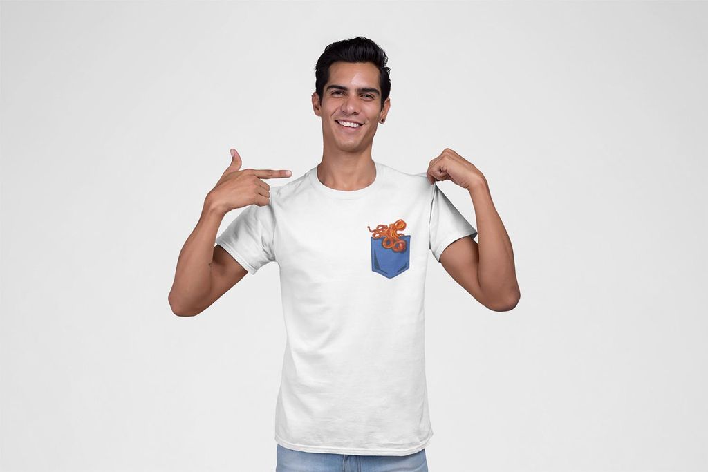 D&B Uni Polo PO00022 Octopus Pocket Weiß-Größe 2XL