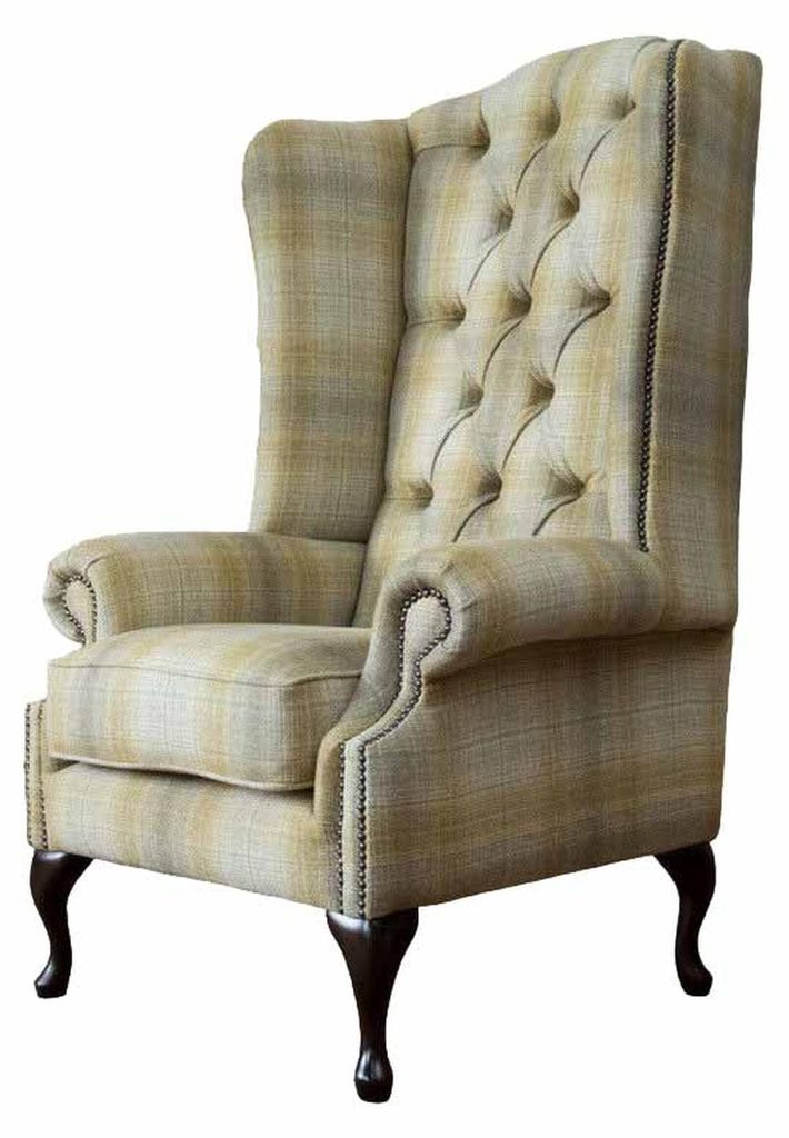Sessel Couch Polster Sitz Designer Textil 1 Sitzer Polster Chesterfield