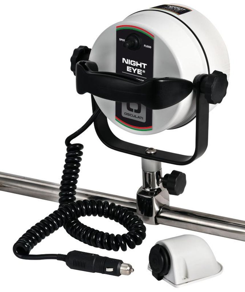 Nachtauge Licht aus verchromtem Messing 12 V - Osculati 13.239.00