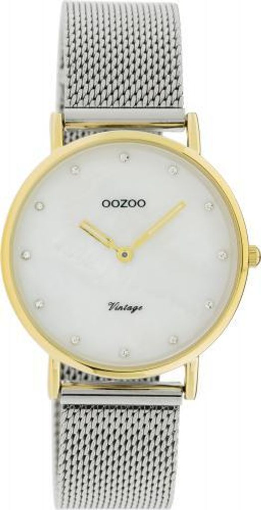 OOZOO Armbanduhr Vintage Damen – Silber/Gold C20120