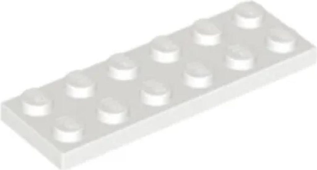 Lego 2x6 Platte 3795 - 100 Stück Weiß