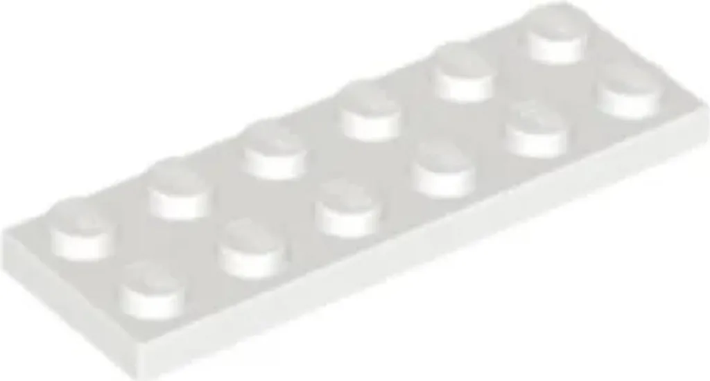 Lego 3795 Blanc 2x6 - 100 Plaques de Finition Haute Qualité en Vrac