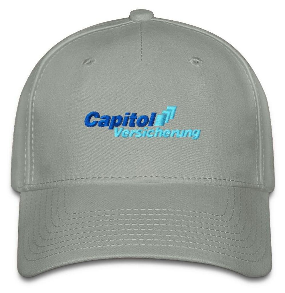 Spreadshirt Stromberg Gesticktes Logo Der Capitol Versicherung Flexfit Cap, L/XL (Caps), Grüngrau