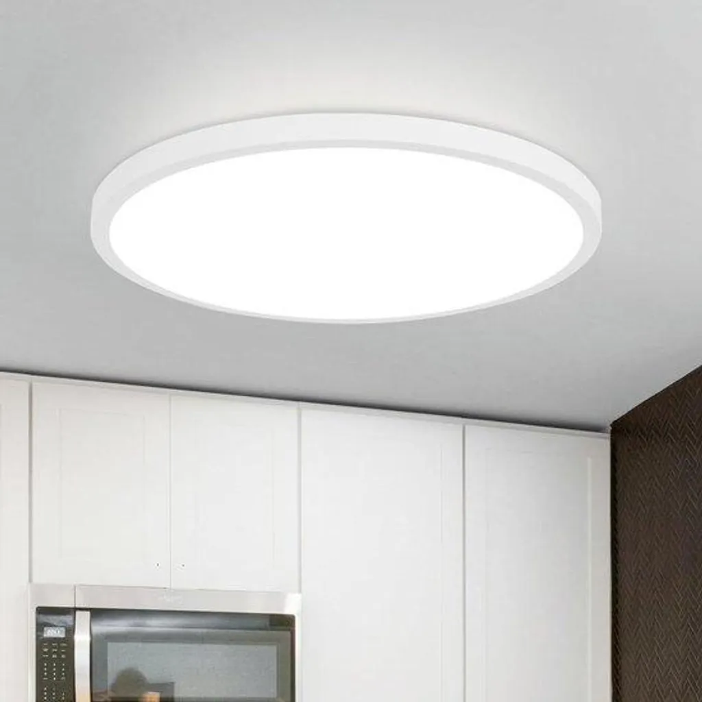 Lampe de plafond LED 18W ronde blanc froid 30 cm étanche IP44 salle de bain