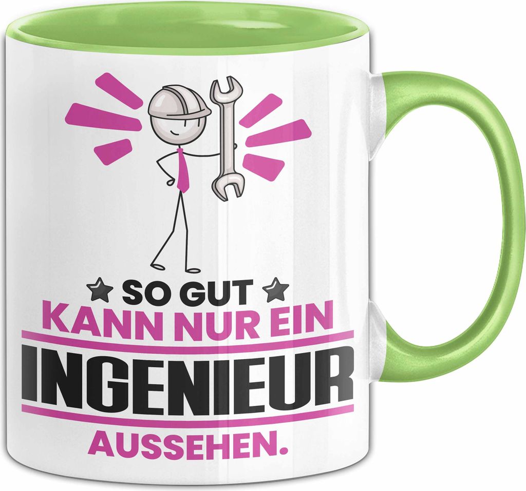 Ingenieur Geschenk Tasse So Gut Kann Nur Ein Ingenieur Aussehen Geschenkidee Kaffee-Becher (Grün)