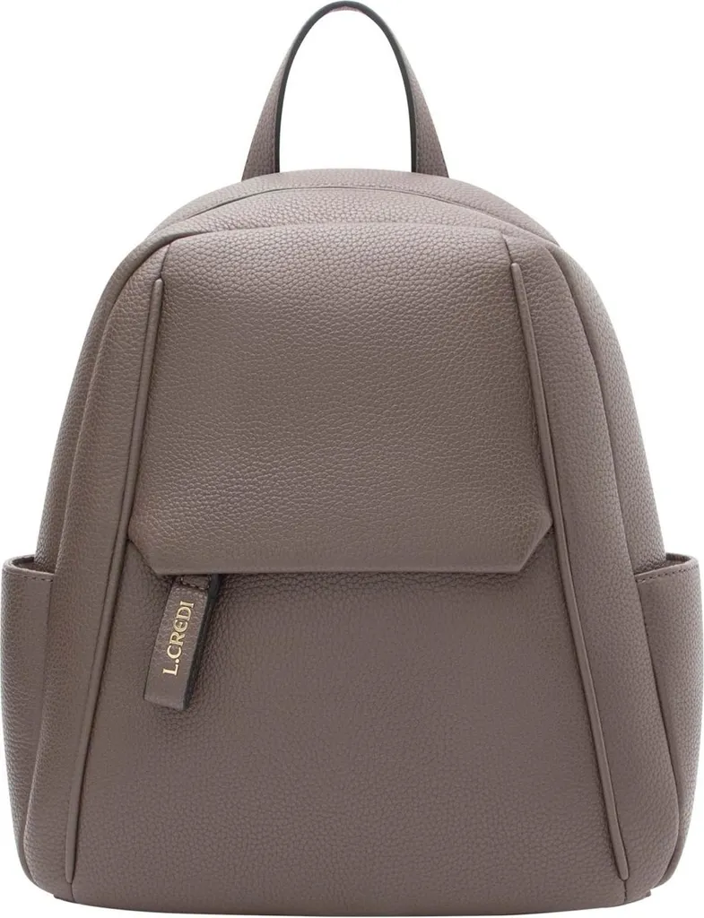 Sac à dos Pavidia L.CREDI Dark Taupe avec finitions premium et zips