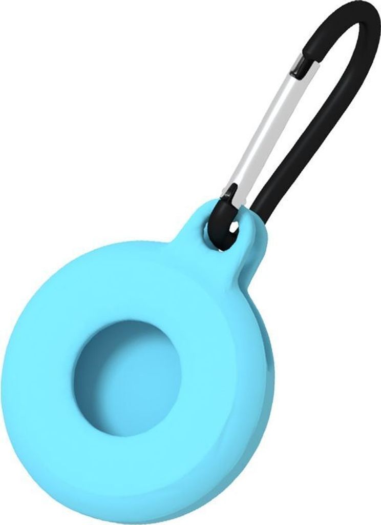 Mobigear Circle Key Apple AirTag Hülle Flexibles TPU Schlüsselanhänger - Blau