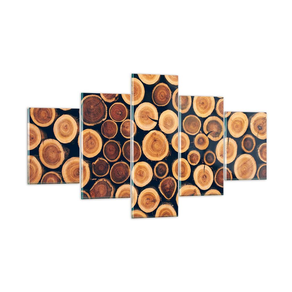 Bilder auf glas - Knoten Baum Stamm - 125x70cm - Glasbilder - Wandbilder - Kunstdruck - zum Aufhängen bereit - Wanddekoration aus Glas - Glas Bild...