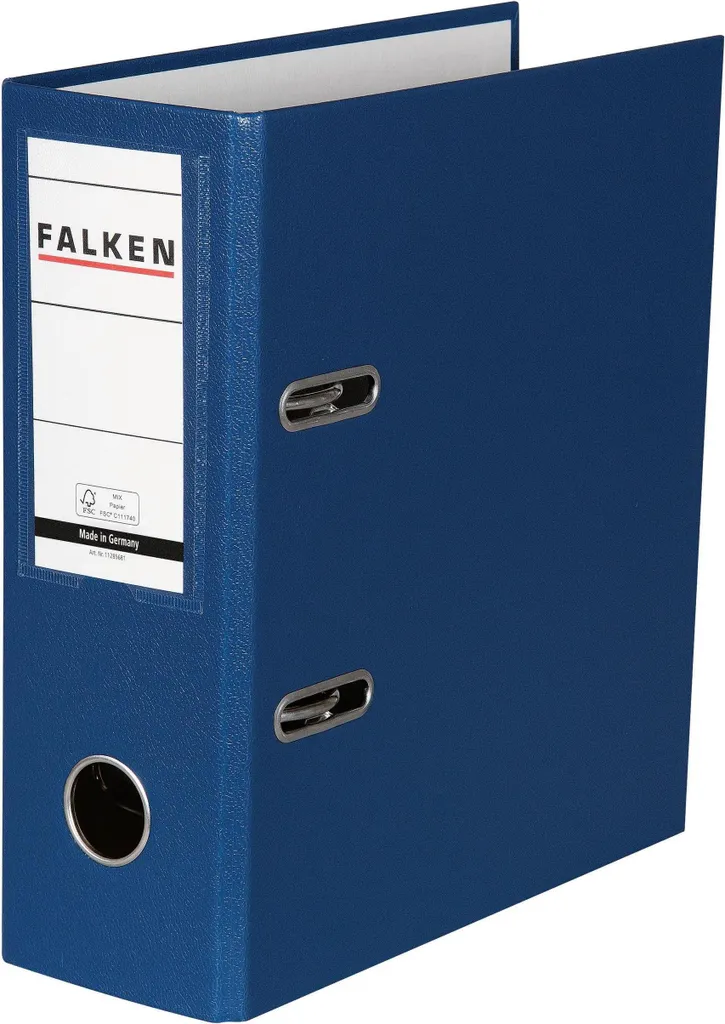Classeur A5 Portrait Dos 80mm en Polypropylène Bleu Falken - Pack de 10