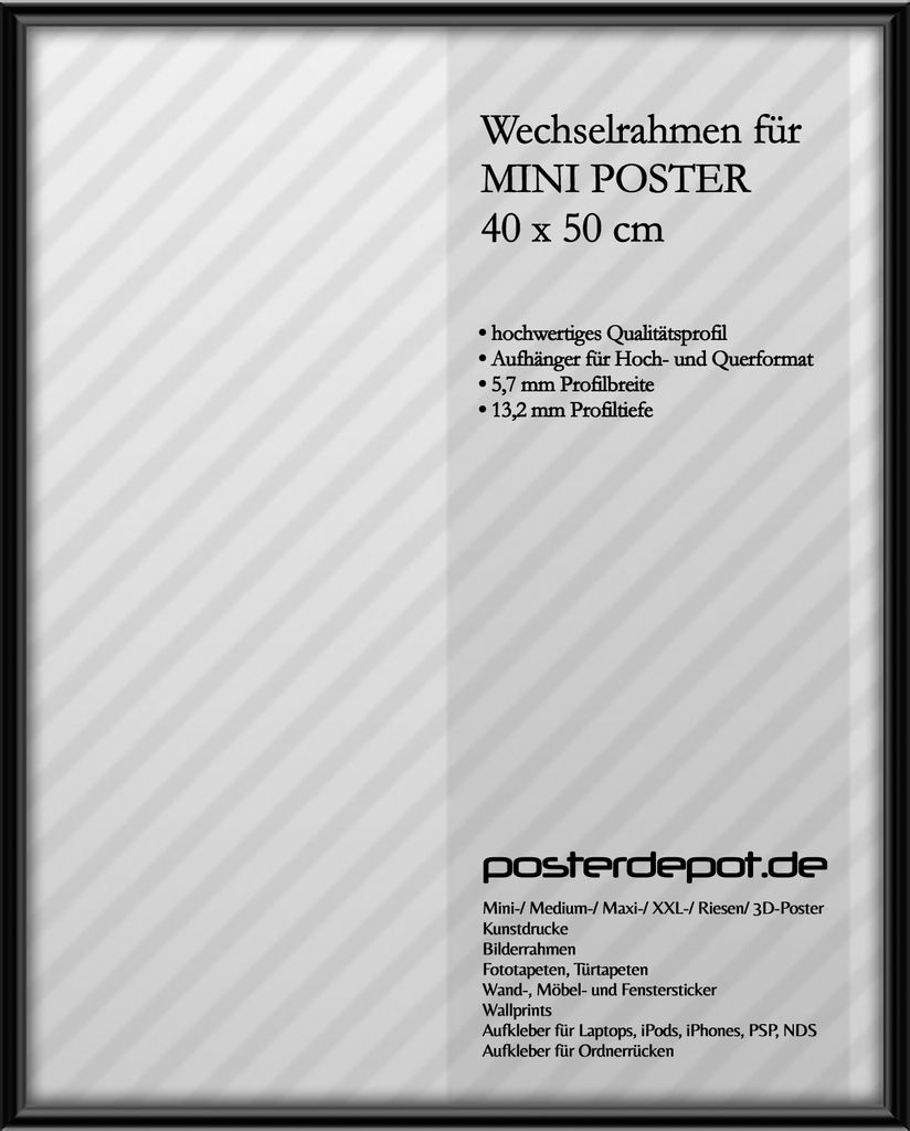 Bilderrahmen für Mini Poster - Größe 40 x 50 cm - Produktbild 
