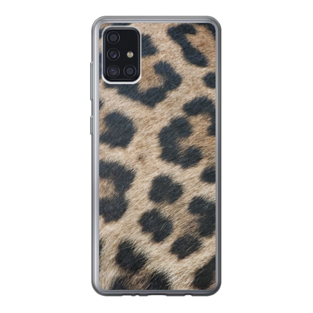 MuchoWow Handyhülle Schutzhülle Hülle für Samsung Galaxy A52 5G Leopardenmuster Silikon Softcase Handy Hülle - Umschlag