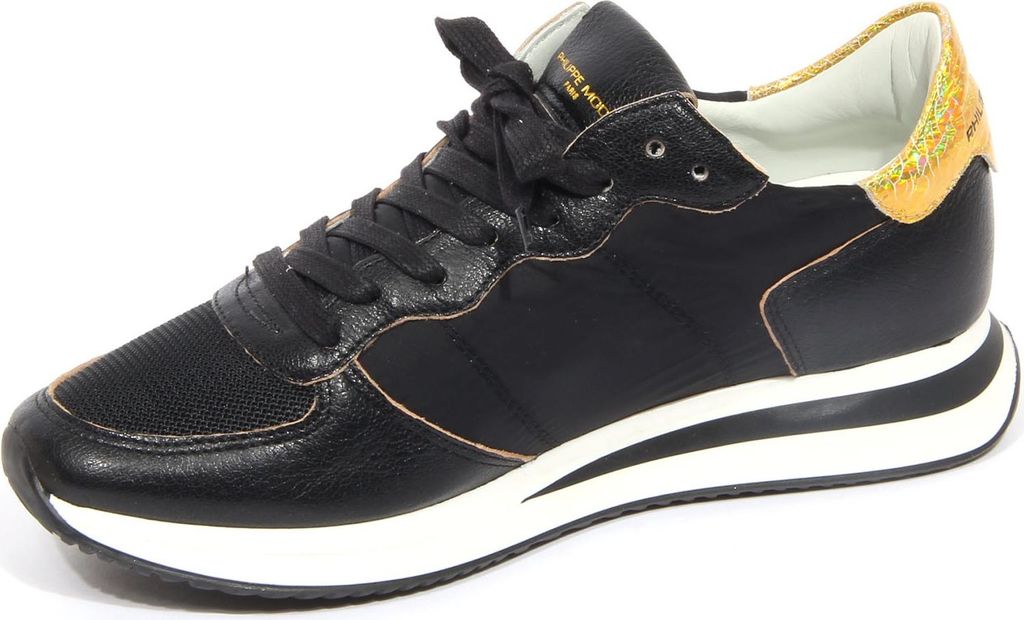 G2624 sneaker donna PHILIPPE MODEL MONDIAL black yellow shoe woman