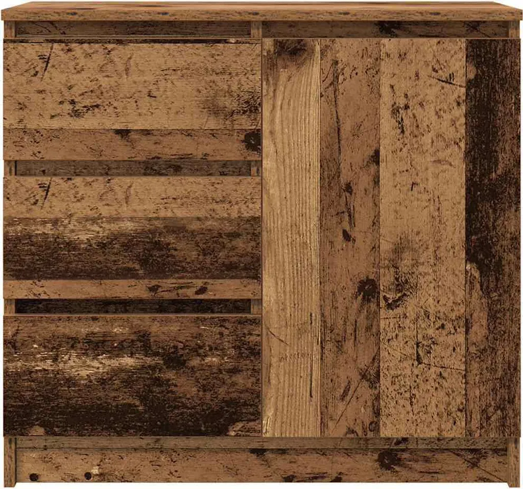 vidaXL Credenza con cassetto in legno di recupero 71x35x65 cm Materiale a base di legno - 6