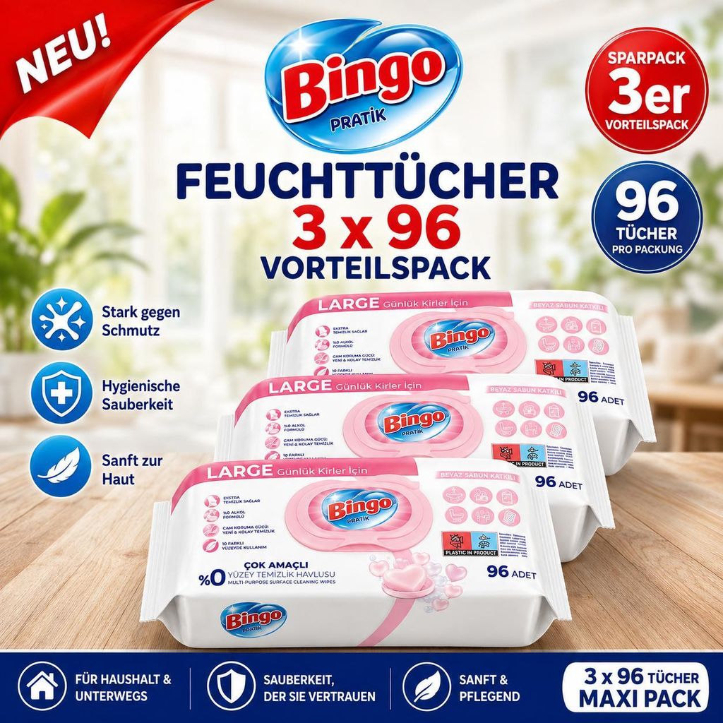 Bingo Pink 3x96 Blatt – Blumenduft – Mehrzweck Obrázok produktu 