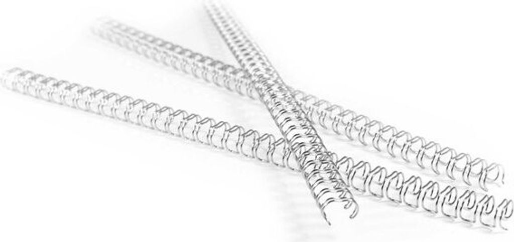 500x Drahtbinderücken 6mm 1/4" bis max. 35 Blatt 3:1 Teilung Silber