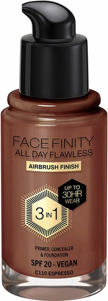 Max Factor Facefinity All Day Flawless 3 In 1 Foundation C110-Espresso 30ml