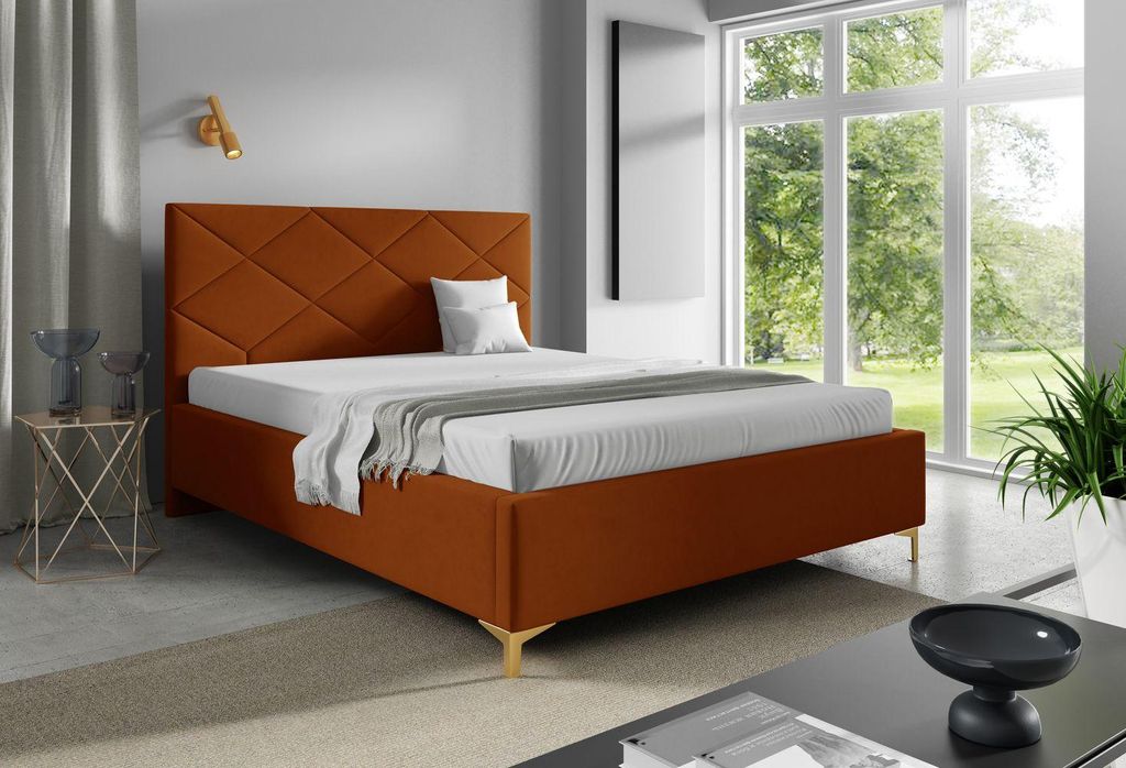Polsterbett 140x200 ODETA 3 - orange