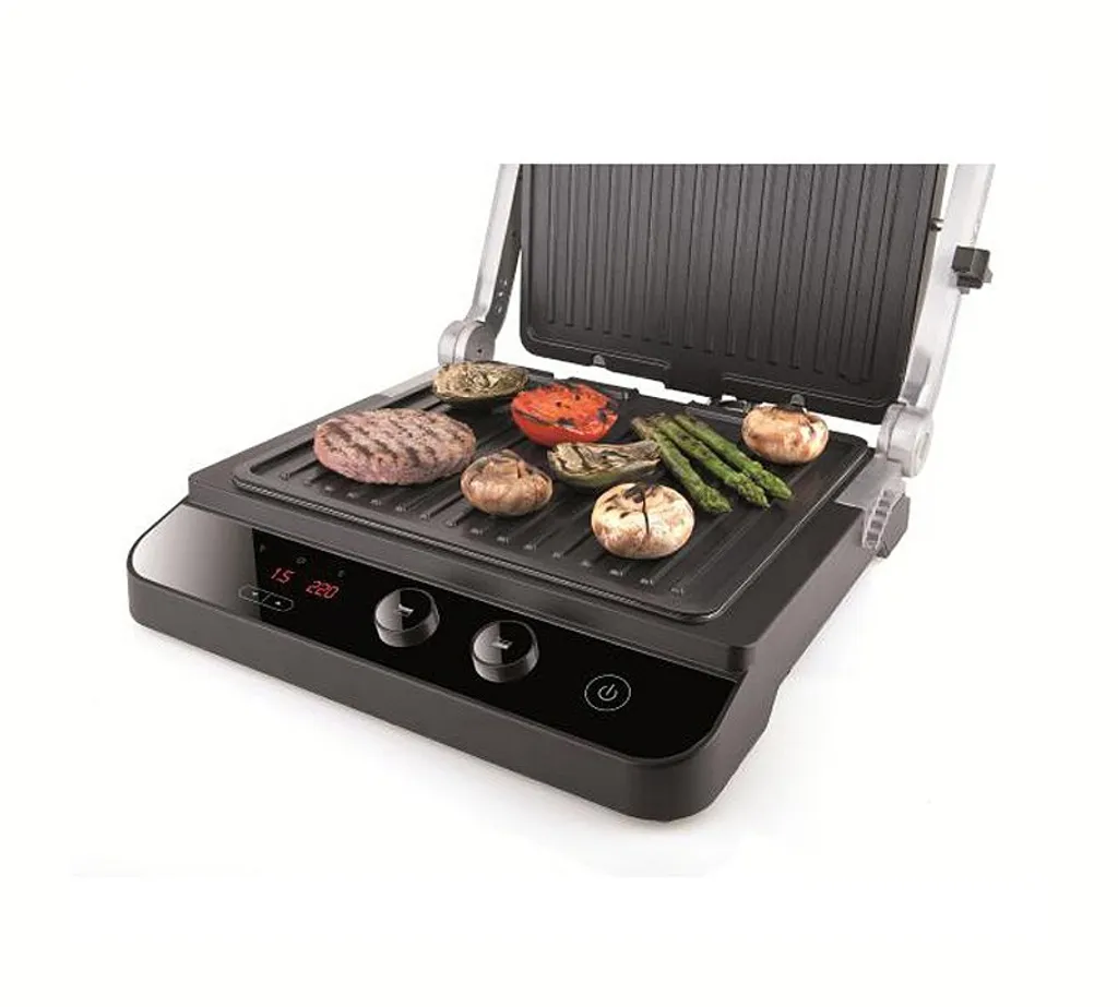 Gril de contact électrique multi-usage BXGR2000E pour viandes et paninis