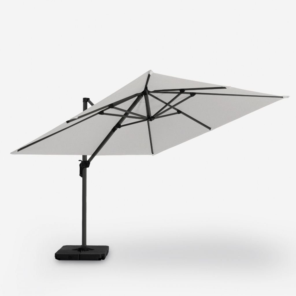 Ampelschirm Sonnenschirm mit Solar LED Licht 3x3 Waikiki Light