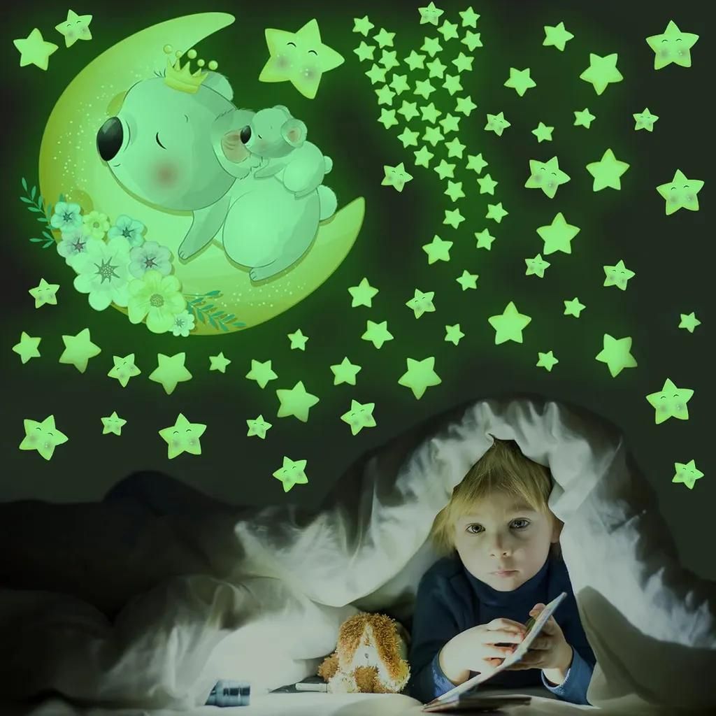 Leuchtsterne Selbstklebend Wandtattoo Kinderzimmer Mädchen Leuchtsticker Fee Schmetterling Leuchtsterne Wandsticker Sternenhimmel Leuchtaufkleber ...