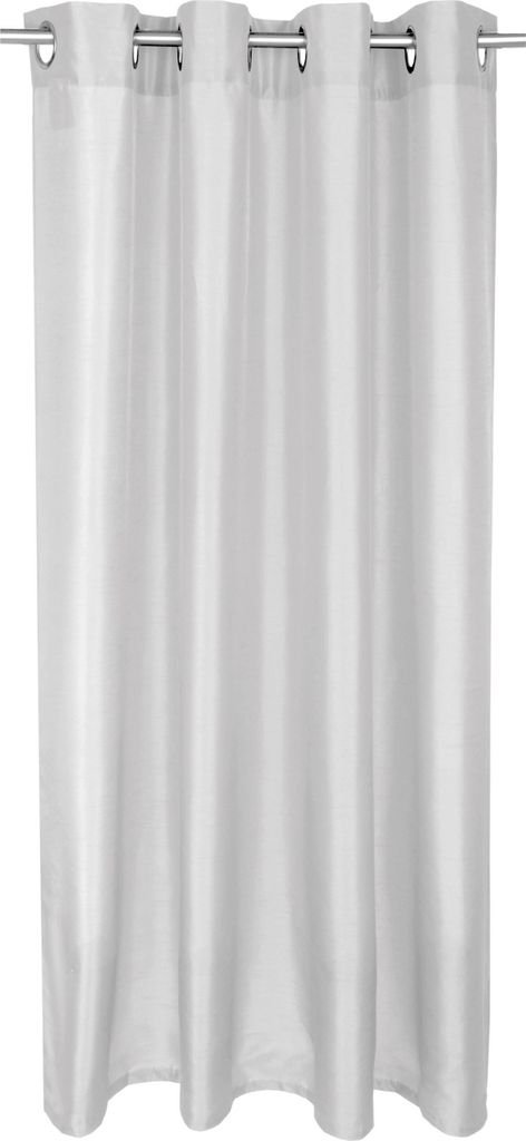 Gardine Alessia blickdicht mit Ösen ( 4cm ), Maße: 140x175cm, Farbe: Grau