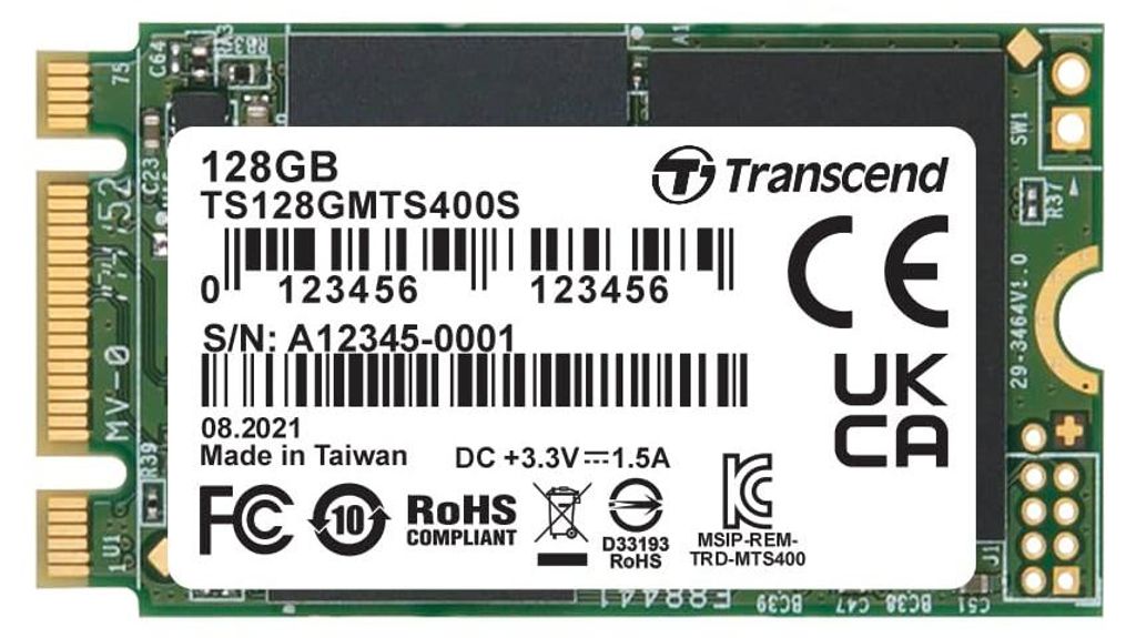 Transcend MTS400 - 128 GB SSD - intern - M.2 2242