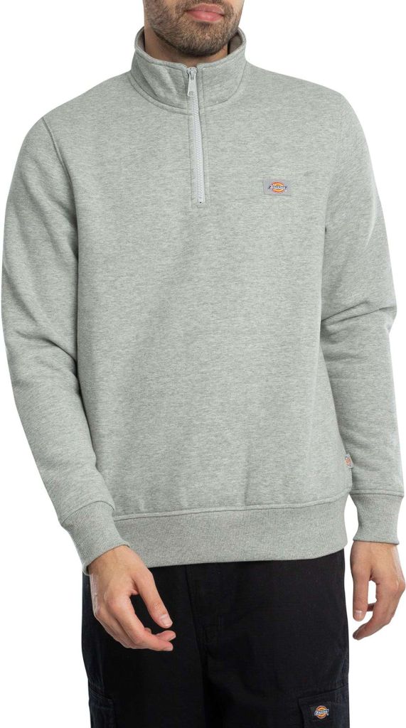 Dickies Oakport Sweatshirt mit Viertelreißverschluss, Grau XXL