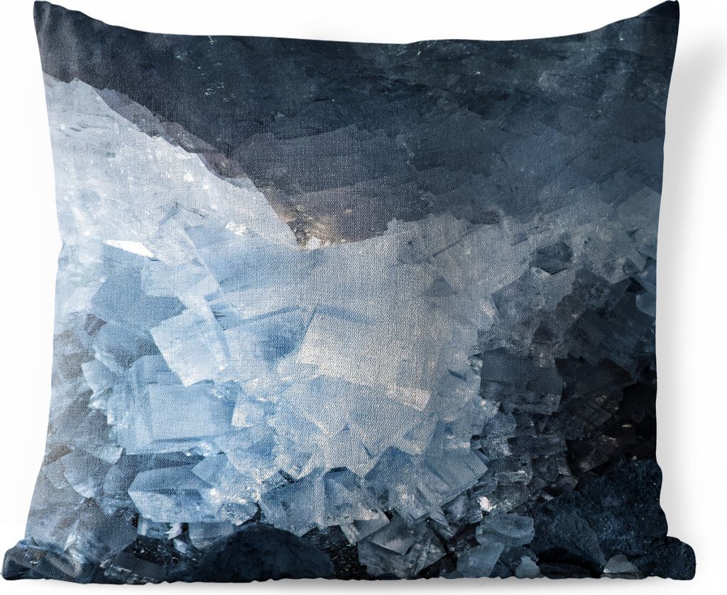 MuchoWow Outdoor Kissen - Nahaufnahme von Salzkristallen aus der Natur - 45x45 cm - Wetterfest - Lounge Kissen - Fotokissen - Dekoratives Kissen
