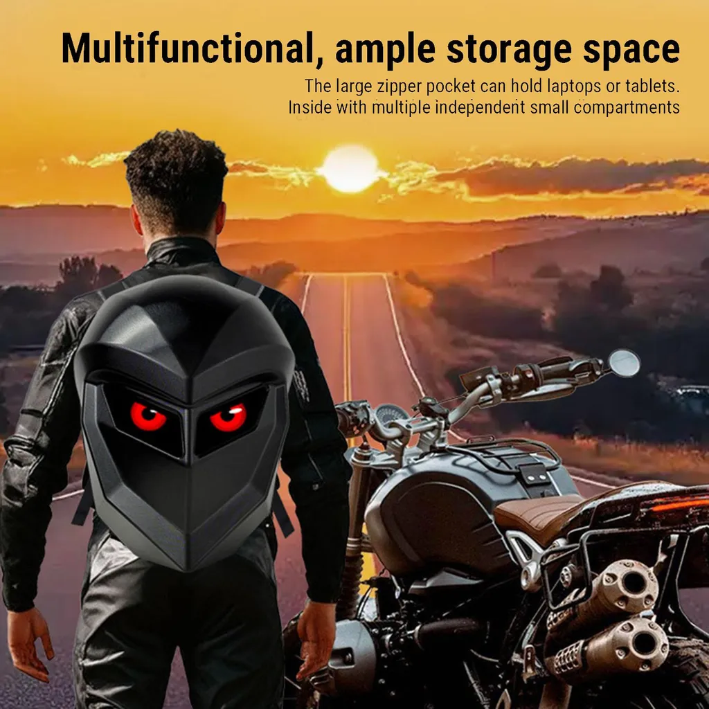Sac à dos moto étanche à écran LED programmable et coque rigide - 18