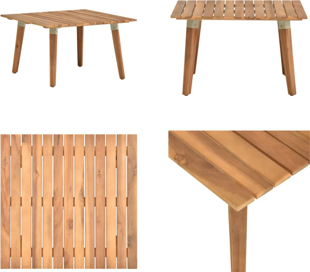 Tavolino Basso da Giardino 60x60 in Acacia - Arredo Esterno vidaXL