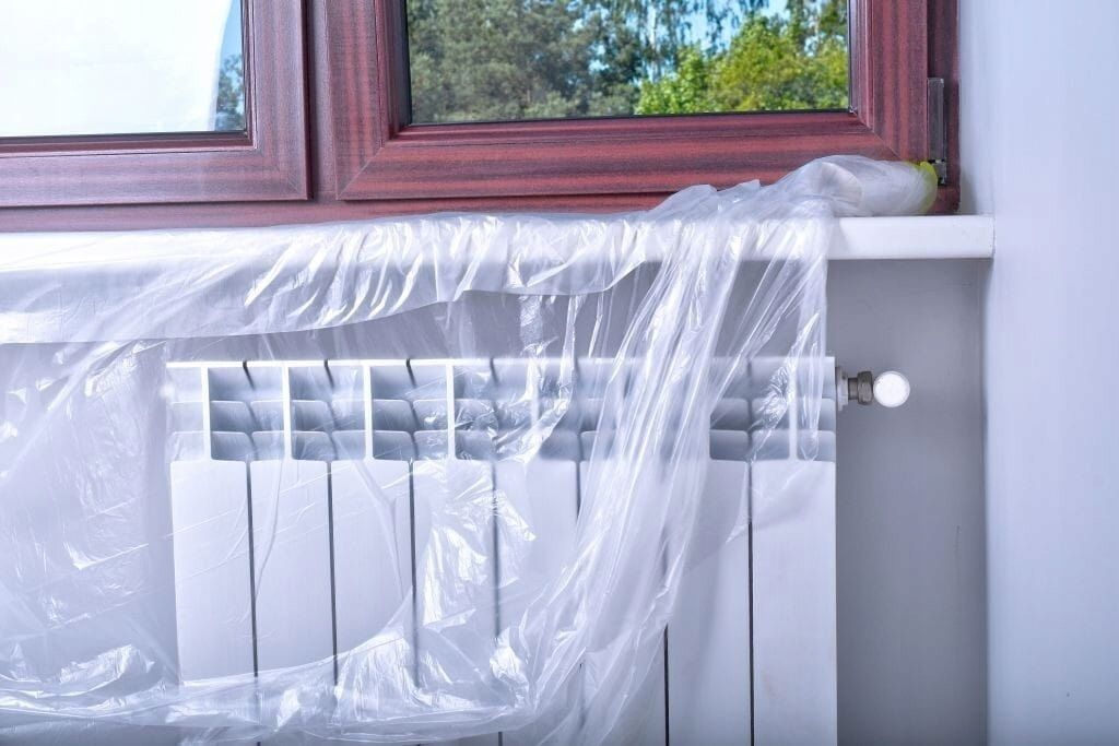 antychlap Profesjonalna taśma malarska z folią - 220 cm / Zdjęcie produktu 