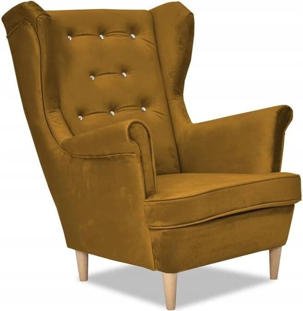 Family Meble Ohrensessel Diana Relaxsessel Skandinavisch Bequemer Sessel Loungesessel Fernsehsessel Für Wohnzimmer Schlafzimmer Büro (MONOLITH 48)