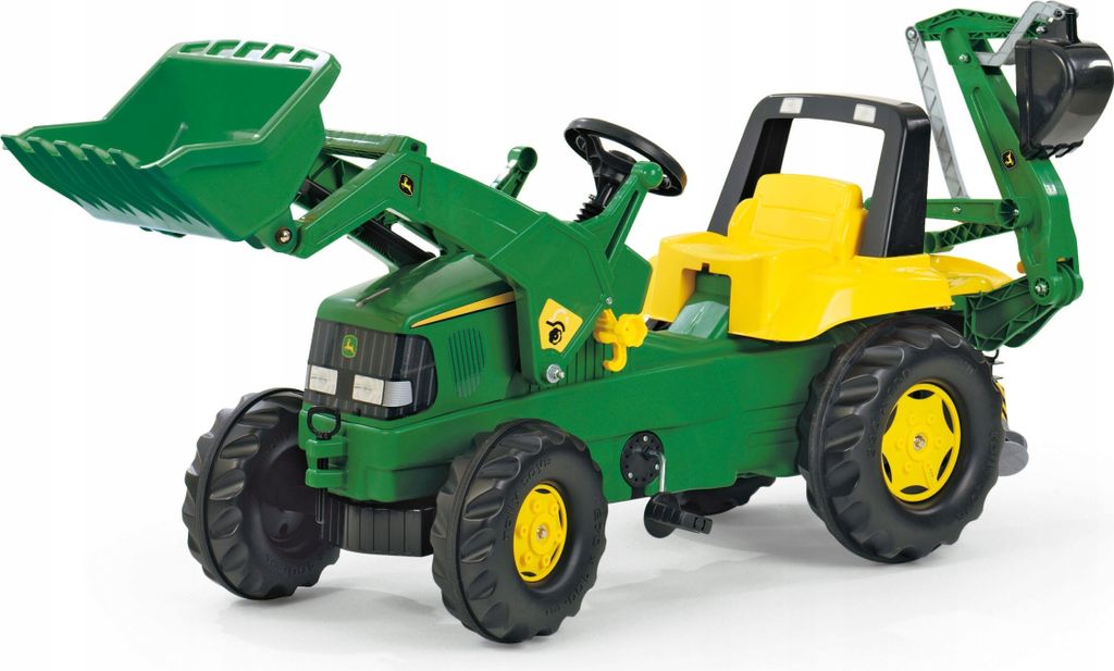 Trattore a pedali Rolly Junior John Deere con escavatore e Immagine del prodotto 