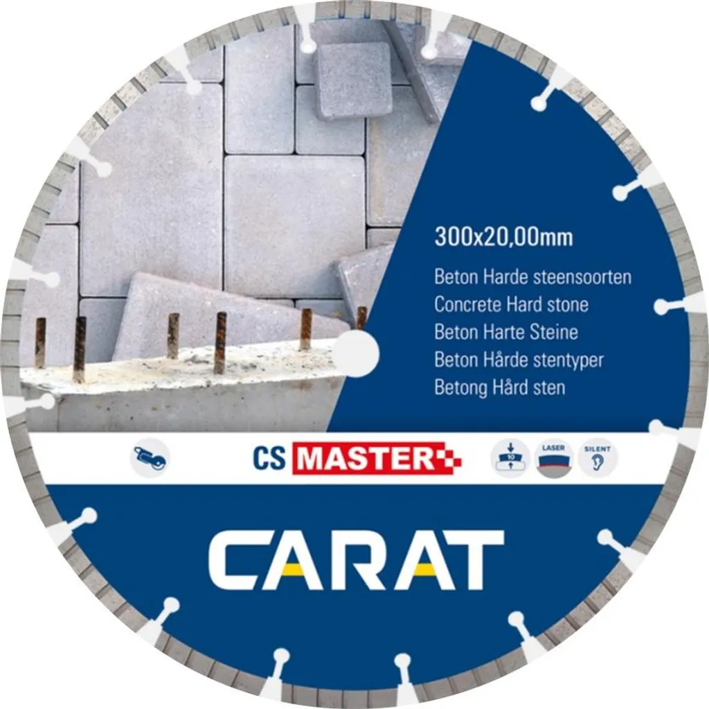 Disque diamant béton Ø230mm Carat CS Master avec segments soudés laser