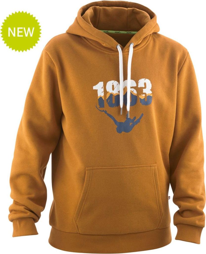 Edelrid Me Spotter Hoody - Herren Kapuzenpullover aus Baumwolle, Farbe:786 amber, Größe:L
