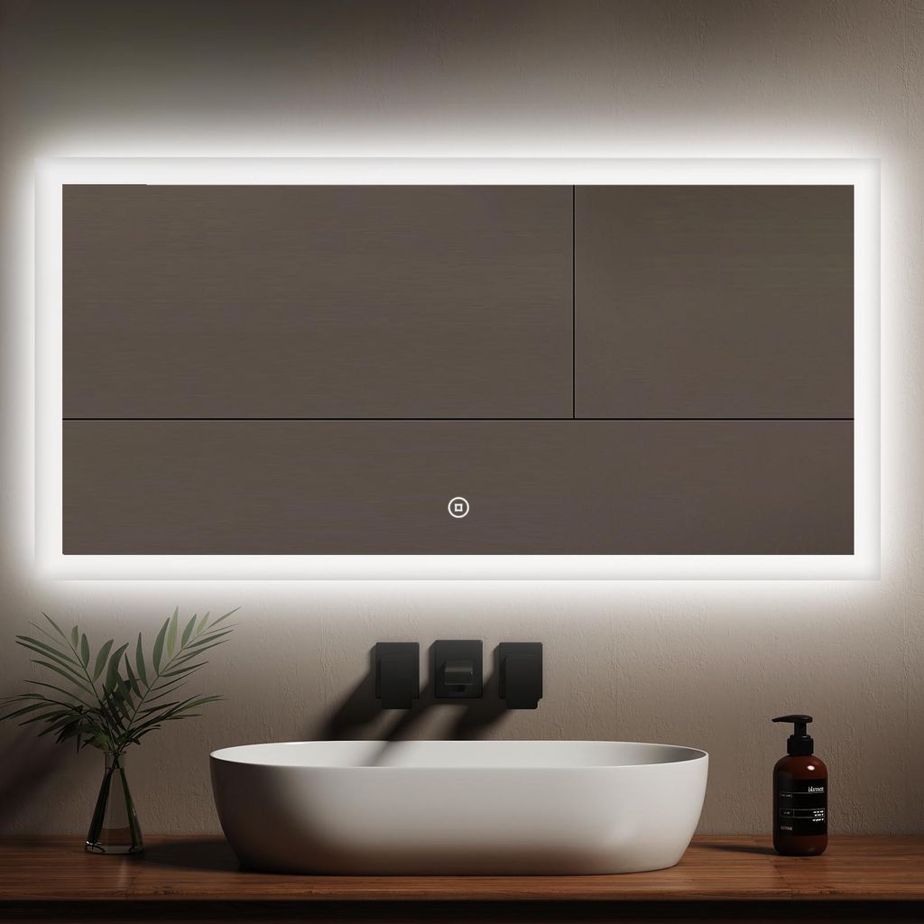 EMKE LED Badspiegel mit Kaltweiß Beleuchtung 120x60cm, Produktbild 
