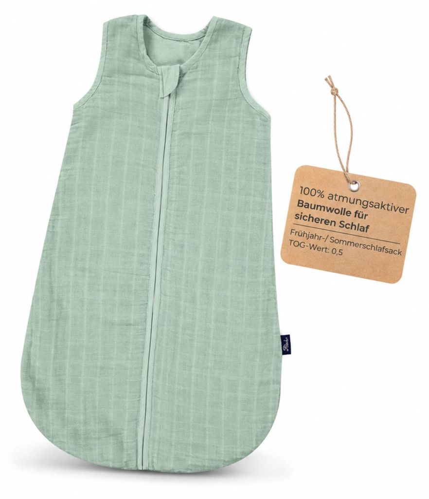 Alvi Babyschlafsack TOP Serie 100% Baumwolle Frühjahr/Sommer TOG 0,5 für warme Nächte