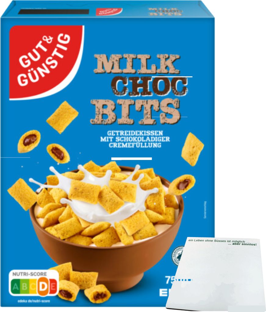 Gut & Günstig Milk Choc Bits (750g Packung) + usy Block