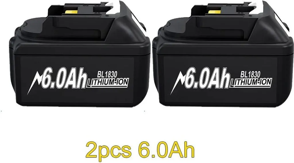 Dites Adieu aux Pannes : Pack 2 Batteries 18V 6Ah pour Makita BL1850 Li-Ion
