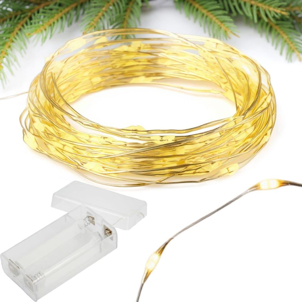 Lampki 10 Led Światełka Mikro Druciki Na Baterie Światło Zdjęcie produktu 