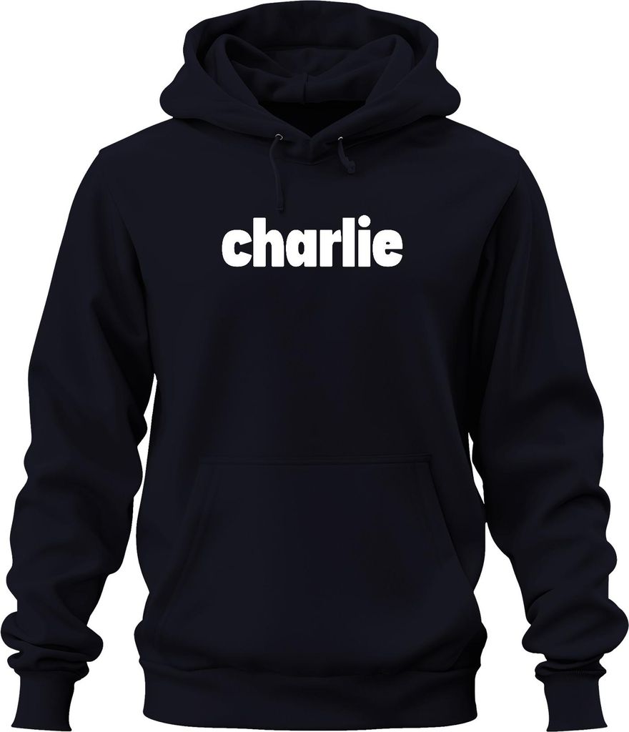 Charlie Schriftzug Charlie Kirk Protest Republikaner Patriot Uni Hoodie Kapuzenpullover, Navy, XL
